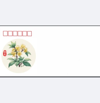 Osmanthus Art Envelope, 140g Thickened Philatelic Envelope for Actual Mail