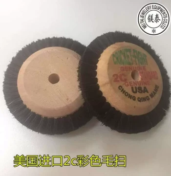 2C Colored Character Wool Brush, Wooden Core Bristle Brush, Polishing Wool Brush, Consumable for Polishing Gaps in Jewelry, Metal, and Jade
