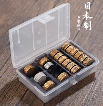 Japanese Imported Change Organizer with Dividers, Coin and Paper Currency Storage Box, Cash Collection Container
