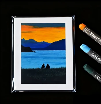 Oil Pastel Artwork Storage Bags, Watercolor Drawing Sketch Photo Protection Pouches, 8-Micron HD Dust-Proof Self-Adhesive OPP Bags