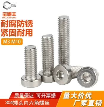 304 Stainless Steel Low Profile Socket Head Cap Screws Extended Length Bolts M3 M4 M5 M6 M8 M10