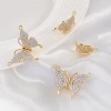 Real Gold Plated Butterfly Magnetic Clasp Connector Buckle for DIY Jewelry Bracelet Necklace Pearl Beading Accessories