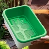 Rectangular Plastic Vegetable Planter for Balcony - Durable Home Gardening Pot