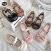 [Deposit Group 12] New Colors: Hugging Bear Matte Low-Mid Heel Lolita Shoes - Sheep Puff with Bear Buckle
