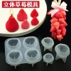 Aromatherapy Candle Resin Jelly Wax Strawberry Silicone Mold, Large Squishy Handmade Soap DIY Material