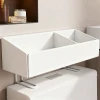 Over-Toilet Storage Rack - No-Drill Toilet Paper Holder with Multi-Compartment Shelves for Wet Wipes and Aromatherapy