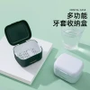 Transparent Retainer Storage Case – Portable Soaking and Cleaning Box for Orthodontic Appliances and Dentures