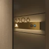 Stainless Steel Illuminated Hotel Room Number Plate, Smart Electronic Door Sign with Do Not Disturb and Make Up Room Bell