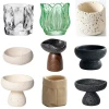Aromatherapy Cup Candle Container DIY Crystal Diffuser Stone Cup Plaster Cement Cup Glass Vessel Demagnetizing Bowl
