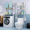 Multi-Function Over-Toilet Storage Rack – No-Drill, Multi-Tier Floor Stand for Bathroom Laundry Gap
