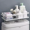 No-Drill Over-Toilet Storage Rack for Bathroom Restroom Organizer