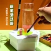 Paint Brush Cleaner - Mini Toilet Style Rinser for Watercolor and Gouache, Art Supply with Circulating Water System
