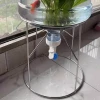 Stainless Steel Fish Tank Converter - Bucket to Aquarium Adapter with Inverted Stand and Faucet Spout for Mineral Water Jugs
