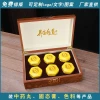 Small Ceramic Herb Jar – Imperial Yellow Hexagonal Double-Layer Container for Angong Niuhuang Wan Pills