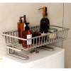 No-Drill Over-Toilet Storage Rack - Wall-Mounted Bathroom Organizer for Tank Gap