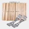 CANDLE.LAB | Silver Metal and Wood Wick Centering Device - DIY Tool for Aromatherapy Container Candles
