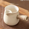 White Clay Tea Brewing Pot, Ceramic Jar, Japanese-style High-temperature Side-handle Teapot and Coffee Pot