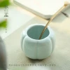 Wenxin Tang Pumpkin-Shaped Ceramic Water Pot - Small Celadon Glaze Brush Washer for Chinese Calligraphy