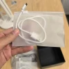 Data Cable Organizer Bag with Zipper for Charging Cables and Adapters - Dustproof Desktop Storage