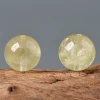 Natural Light Yellow Azeztulite Loose Beads for DIY Jewelry Making and Craft Supplies
