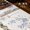[Buy 2 Get 10% Off] Lanzhai Purple Iris Painted Felt Mat – Thickened, Moisture-Resistant, Non-Pilling for Calligraphy & Painting
