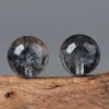 Black Rutilated Quartz and Crackle Quartz Loose Beads for DIY Crystal Jewelry