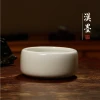Antique-Style Ceramic Brush Washer, Large Glazed Water Pot for Calligraphy and Painting, Complete Set with Brush Holder