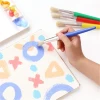 New Children's Gouache Paint Brushes DIY Hand-Painted Graffiti Art Class Watercolor Acrylic Paint Brushes Bristle Round Tip Brush