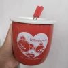 Japanese Surplus san-x Rilakkuma Bowl Set - Oven-Safe Bowl with Base and Two Forks for Ice Cream or Hot Pot