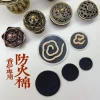 Incense Burner Pad with Fire-Resistant Cotton - High-Temperature Resistant, Heat-Proof, Home Use, Round Insulating Flame-Retardant Mat for Incense Boxes and Aromatherapy