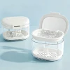 Retainer Storage Case for Invisible Aligners, Children's Orthodontic Appliances, and Dentures - Portable Cleaning and Drainage Box for Elderly and Kids