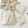 Cute Embossed Cartoon Drawstring Bag - Dust-Proof, Portable, Multi-Function Fabric Pouch for Cosmetics