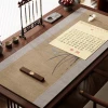 New Chinese Style Zen Calligraphy Felt Mat, Non-Slip Desk Pad for Traditional Writing Tools