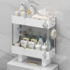 Over-Toilet Storage Rack - Multi-Layer Bathroom Organizer with No-Drill Installation for Tank and Supplies