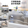 Stainless Steel Sink Organizer for Sponges and Steel Wool - Drill-Free Dishwashing Pad Rack with Drainage