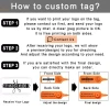 100Pcs Custom Clothing Hang Tags Personalized Plastic Securi