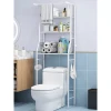Stainless Steel Multi-Function Bathroom Storage Rack - Over-Toilet Shelf with Multi-Layer Floor Standing Cabinet for Washing Machine