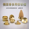 Pure Brass Backflow Incense Holder with Wooden Base, Incense Burner Stand for Sandalwood