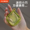 Japanese Dopamine Style Portable Retainer Case with Mirror - Storage Box for Invisible Aligners and Dentures