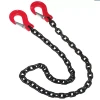 G80 Lifting Chain with Hook Head, Manganese Steel Alloy Chain for Hoisting Stones and Towing