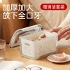 Extra-Large Denture Storage Box for Seniors, Food-Grade Portable Cleaning and Soaking Container for Full Dentures