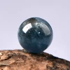 Natural Aquamarine Black Flash Loose Beads for DIY Handmade Jewelry, Stringing Beads, and Round Beads