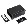 Aluminum Alloy DIN Rail Enclosure for Raspberry Pi 4 - Includes Cooling Fan and Heatsink with Spacious Interior