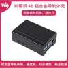 Aluminum Alloy DIN Rail Case for Raspberry Pi 4 with Matching Cooling Fan and Heatsink Large Internal Space