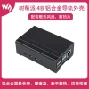 Waveshare Raspberry Pi 4 Dedicated Industrial DIN Rail Enclosure Aluminum Alloy Case with Cooling Fan/Heatsink