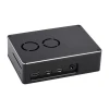 Waveshare Raspberry Pi 4 Dedicated Dual Cooling Fan Case Frosted Aluminum Alloy Chassis